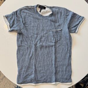 rag & bone Blue Short Sleeve sweater/Tee with Pocket.
